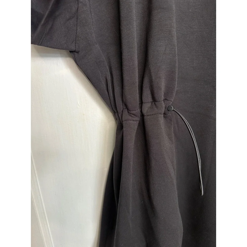 NWT Lane‎ Bryant Livi Active Size 22/24 Black Cinched Waist Hooded Dress